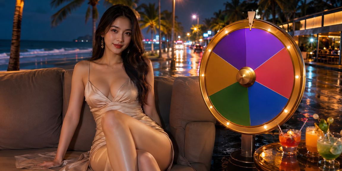 Người dùng tham gia vòng quay may mắn trên bãi biển Mũi Né qua thiết bị di động